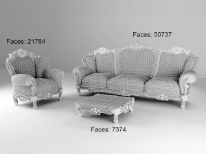 baroque furniture 3D Model