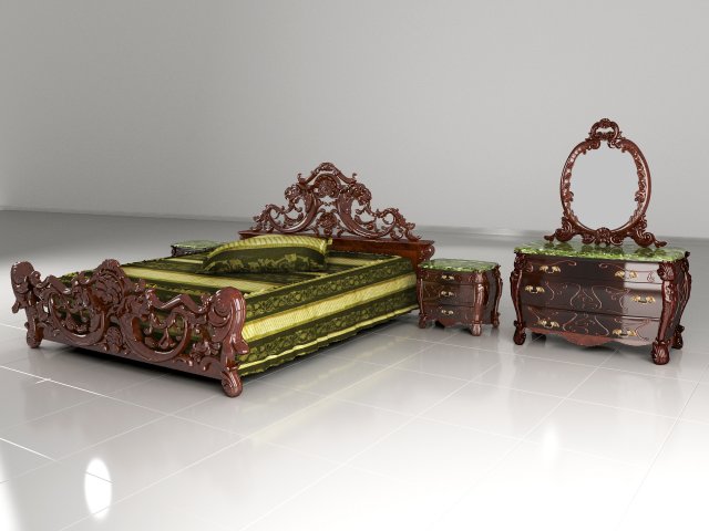furniture set 3D 模型 .c4d .max .obj .3ds .fbx .stl .blend 