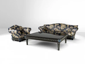 Zestaw 3D z fotelem kanapowym Model 3D