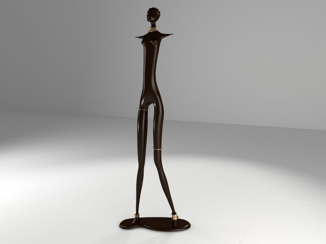 statuette african 3D Model .c4d .max .obj .3ds .fbx .stl .blend 