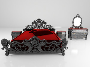 luxury bed style of gothic Modelo 3D