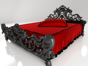 luxury bed style of gothic Modelo 3D