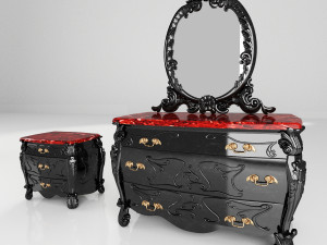 luxury bed style of gothic Modelo 3D