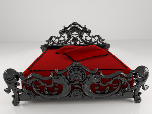 luxury bed style of gothic Modelo 3D
