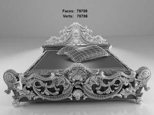 luxury bed style of gothic Modelo 3D