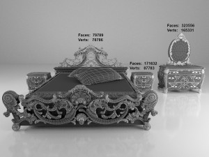 luxury bed style of gothic Modelo 3D