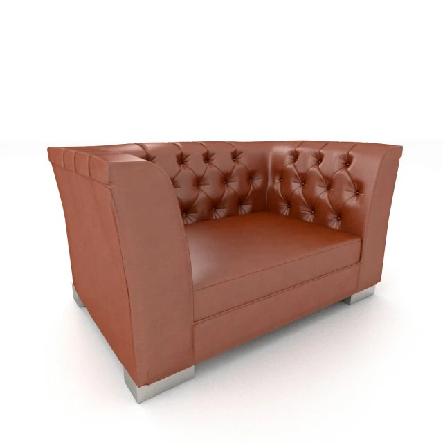 of leather armchairs 3D Model .c4d .max .obj .3ds .fbx .stl .blend 
