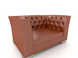 of leather armchairs 3D Model