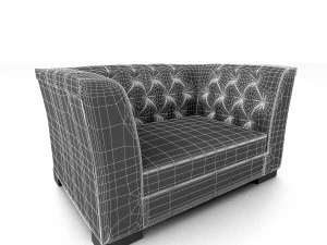 of leather armchairs 3D Model