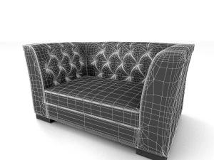 of leather armchairs 3D Model