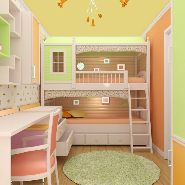 childrens bedroom model 3D Model .c4d .max .obj .3ds .fbx .stl .blend
