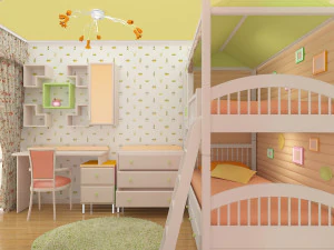 childrens bedroom model 3D Model