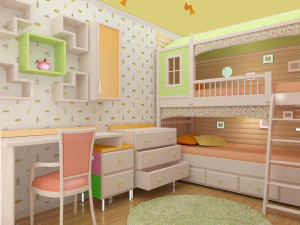 childrens bedroom model 3D Model