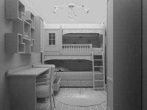 childrens bedroom model 3D Model