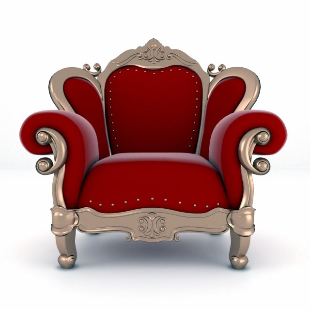 luxury armchair 159 Modelo 3D .c4d .max .obj .3ds .fbx .stl .blend 