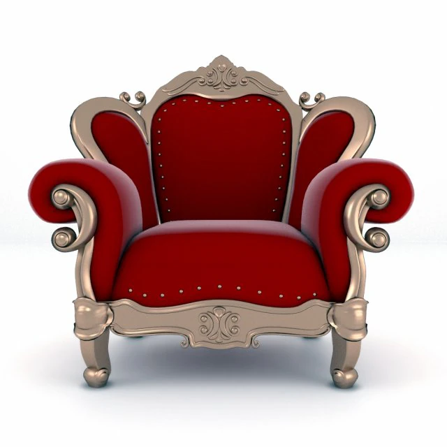 luxury armchair 159 3D Model .c4d .max .obj .3ds .fbx .stl .blend