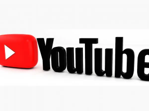 logo youtube Model 3D