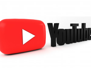 youtube logo Model 3D