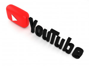 youtube logo Model 3D