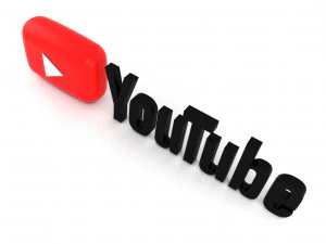 youtube logo 3D Model
