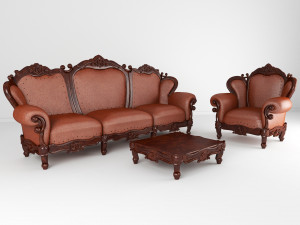 sofa luxury set158 3D Model