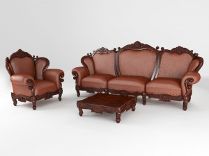 sofa luxury set158 3D Model