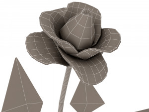 low poly rose 3D Модель