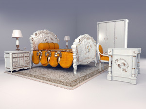 luxurysetbedroom74 3D Model