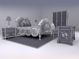luxurysetbedroom74 Modelo 3D