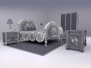 luxurysetbedroom74 3D Model