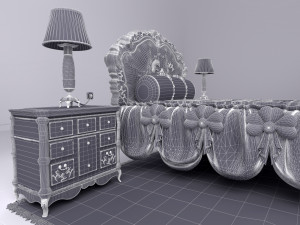 luxurysetbedroom74 Modelo 3D