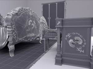 luxurysetbedroom74 Modelo 3D
