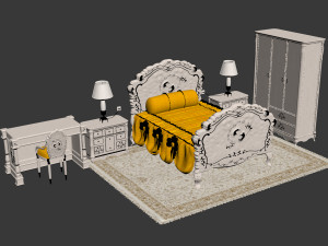 luxurysetbedroom74 Modelo 3D