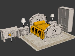 luxurysetbedroom74 3D Model