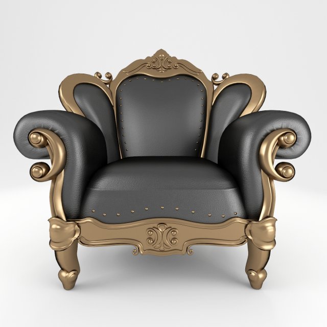 luxuryarmchair158 3D Модель .c4d .max .obj .3ds .fbx .stl .blend 