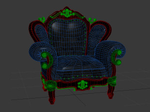 luxuryarmchair158 3D Модель