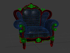 luxuryarmchair158 3D Model