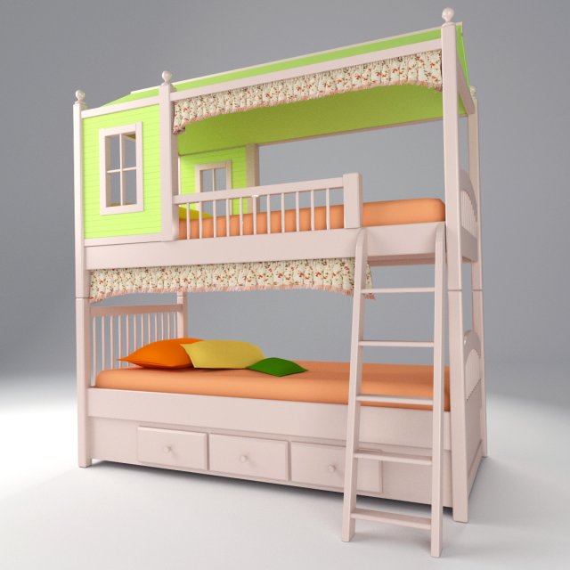 childrensbed49 3D मॉडल .c4d .max .obj .3ds .fbx .stl .blend 