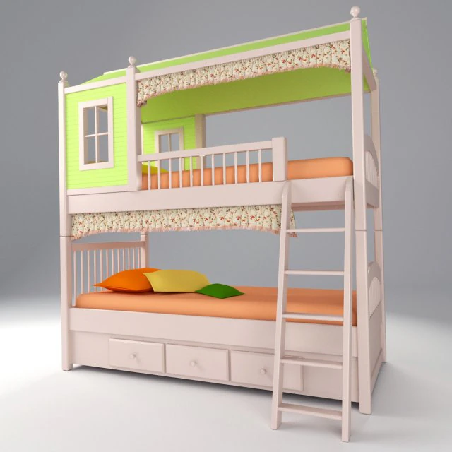 childrensbed49 3D Model .c4d .max .obj .3ds .fbx .stl .blend 