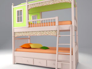 &ccedil;ocuk yatağı49 3D Model