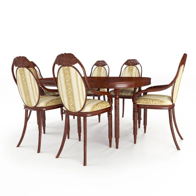 tablechairsset148 3D Model .c4d .max .obj .3ds .fbx .stl .blend 