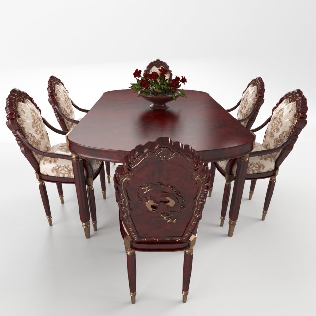 tablechairsset155 3D मॉडल .c4d .max .obj .3ds .fbx .stl .blend 