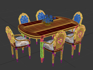 tablechairsset155 3D मॉडल