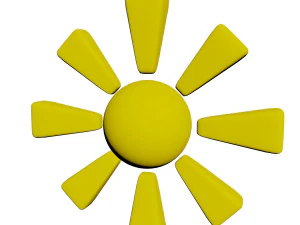 sol s&iacute;mbolo Modelo 3D