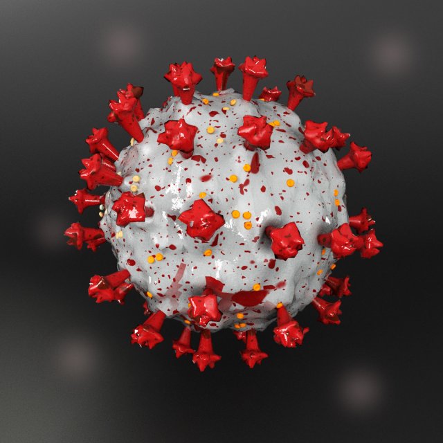 coronavirus sars-cov-2 3Dモデル .c4d .max .obj .3ds .fbx .stl .blend 