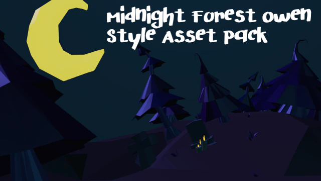 midnight forest owen styled asset pack 3D Model .c4d .max .obj .3ds .fbx .stl .blend