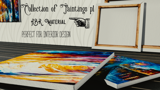 collection of paintings part 1 - 7 assets Modelo 3D .c4d .max .obj .3ds .fbx .stl .blend