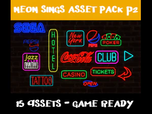 neon signs p2 - 15 assets 3D Model