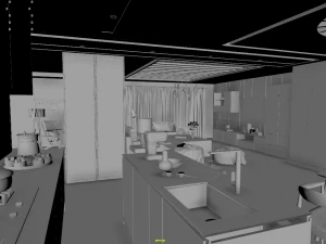 panoramic log style livingroom 3D Model