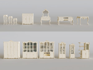 european-style furniture set 3D Model